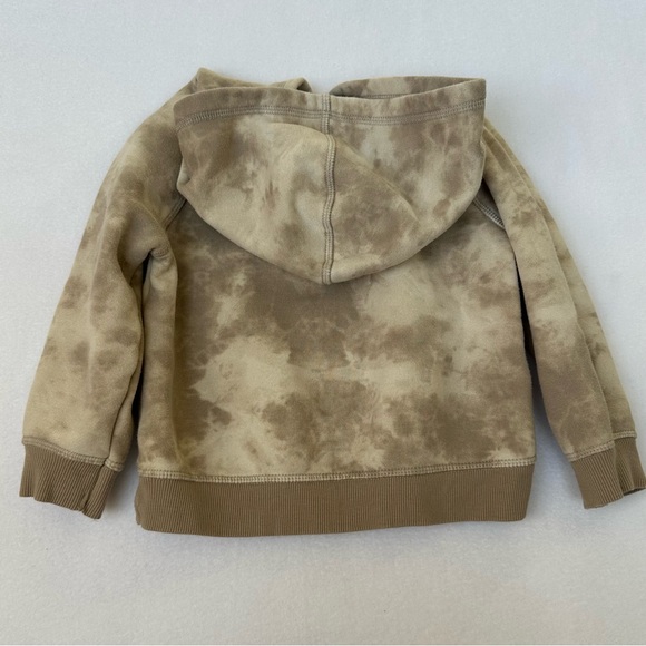 Toddler Boy/Girl Smiley Face Graphic Yellow & Tan Tye Die Hoodie 3T - Picture 7 of 7